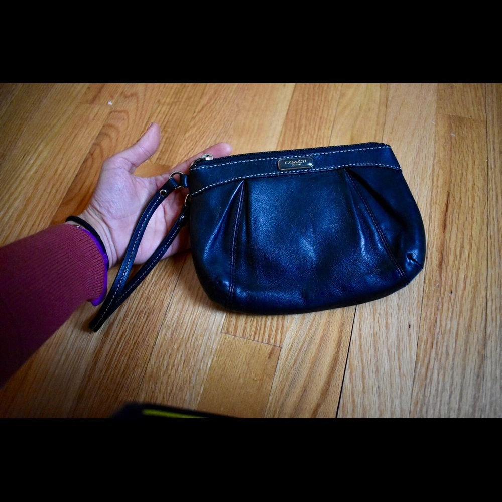 Coach Leather Zip Wristlet